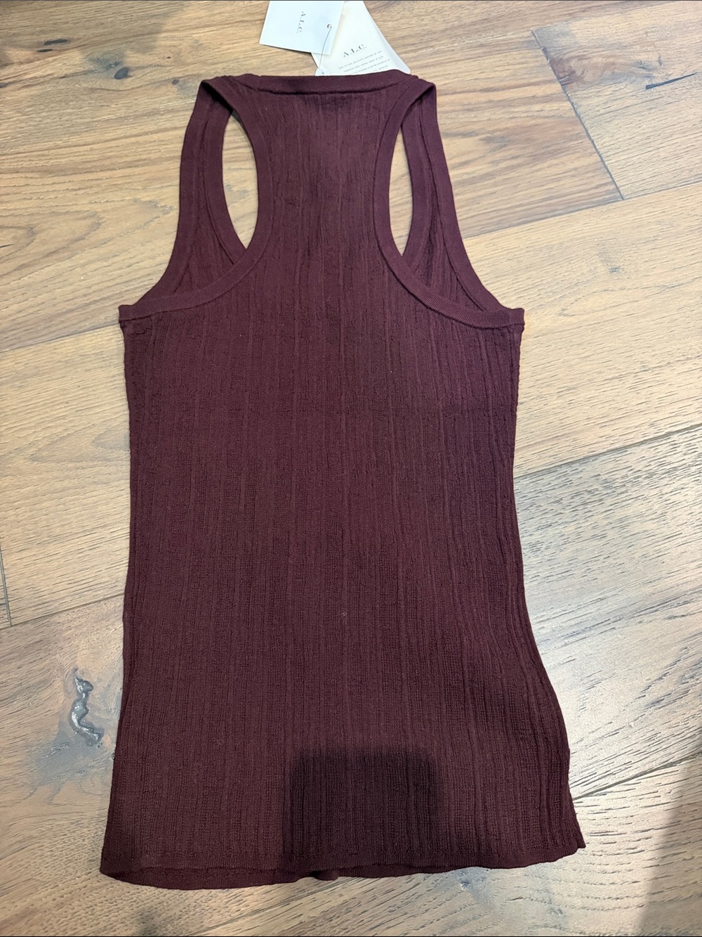 A.L.C. Women's Iris Tank Top in Deep Burgundy NWT Sz Small - Picture 5 of 5